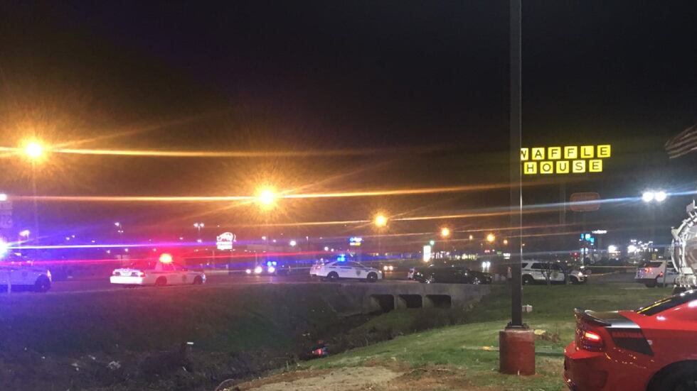 Multiple crews responded to the Waffle House on University Drive Friday night