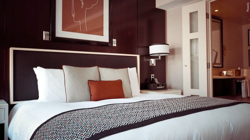 A hotel room is shown. Guests at a Nashville hotel found themselves taking over as employees...