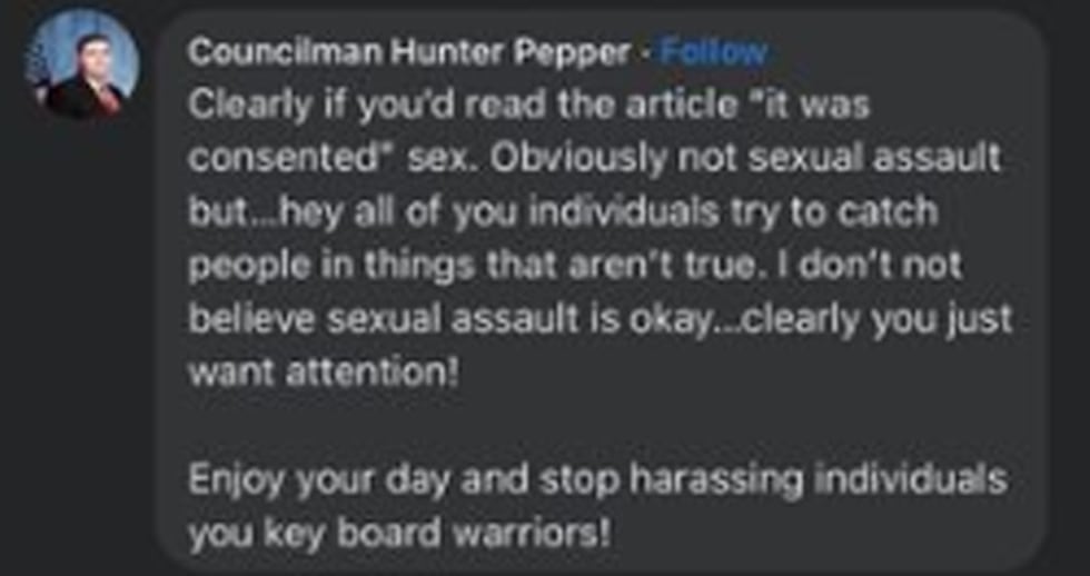 Decatur City Councilman posts comment on social post linking to "stealthing" story