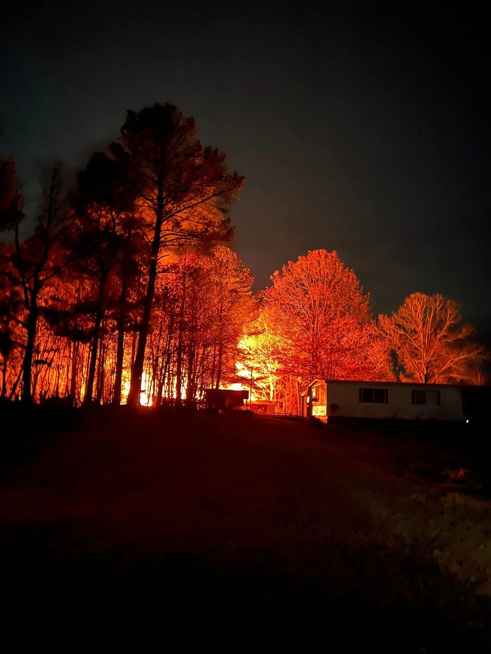 Trailer fire in Blake community
