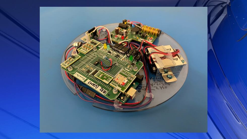 The completed flight monitoring payload.