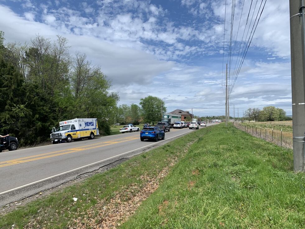 There is a large police presence on Winchester Road in Huntsville.