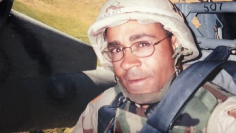 Ayman Girgis pictured during his time serving in Operation Iraqi Freedom
