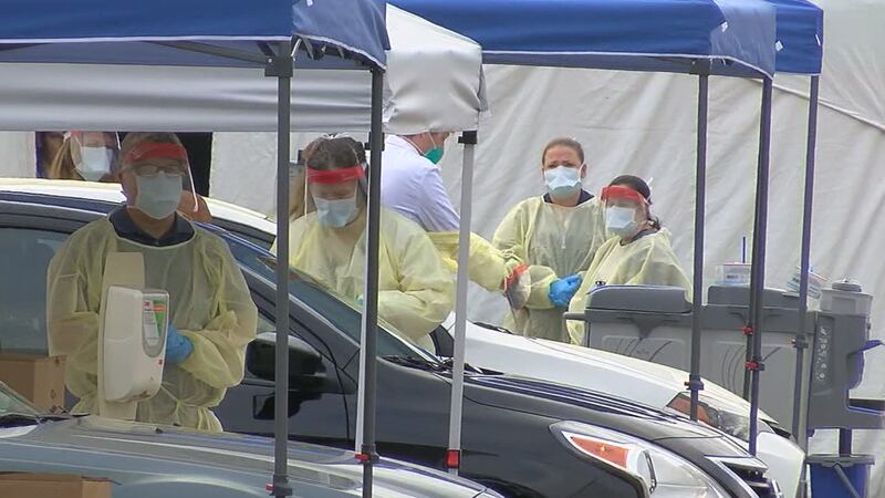 Alabama is listed as "far below" the target number of testing to curb the spread of COVID-19,...