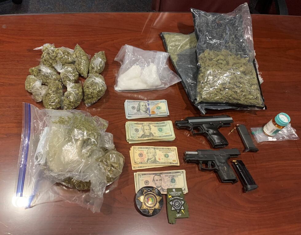 The Limestone County Sheriff's Office says it seized several pounds of narcotics and two...