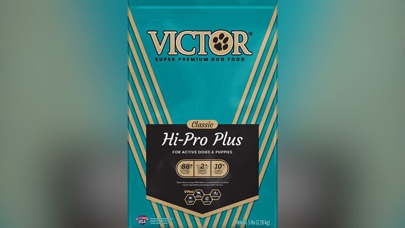 Victor Super Premium Dog Food, Hi-Pro Plus produced at a Texas production facility is being...
