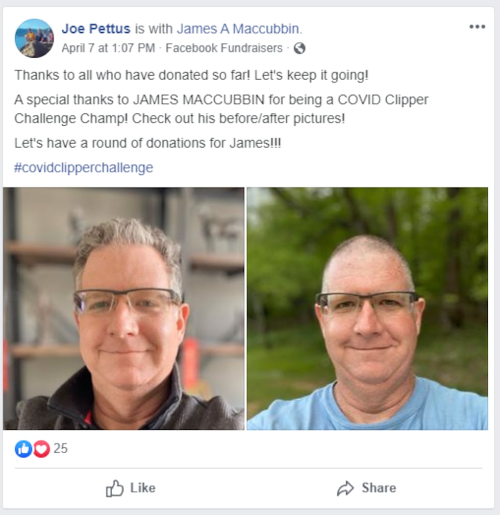 The COVID Clipper Challenge to help Huntsville Hospital.