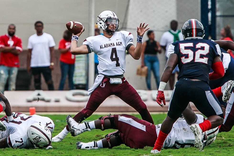 Alabama A&M Quarterback Aqeel Glass passed for 440 yards and 6 Touchdowns in Saturday's win...