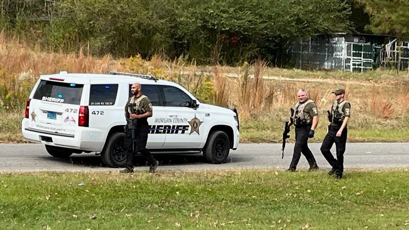 Morgan County Sheriff's deputies at the scene