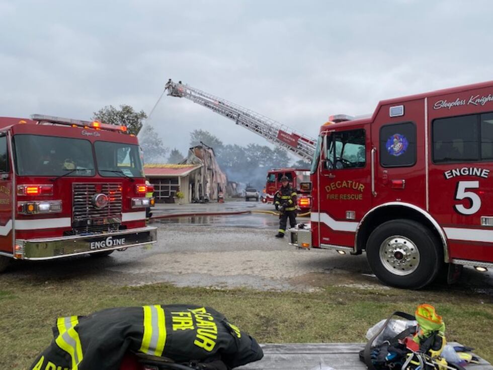 Aftermath of the fire near Jay Landings on Friday