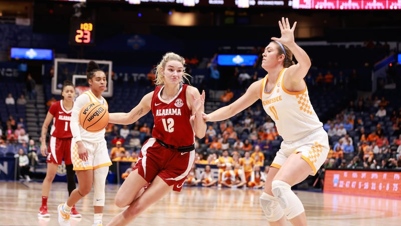 3/4/22 WBB Alabama vs Tennessee SEC Tournament
Alabama Forward Allie Craig Cruce (12)
Photo by...