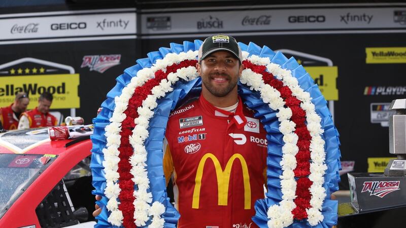 Bubba Wallace becomes second Black Driver to win a NASCAR Cup race at Talladega SuperSpeedway...